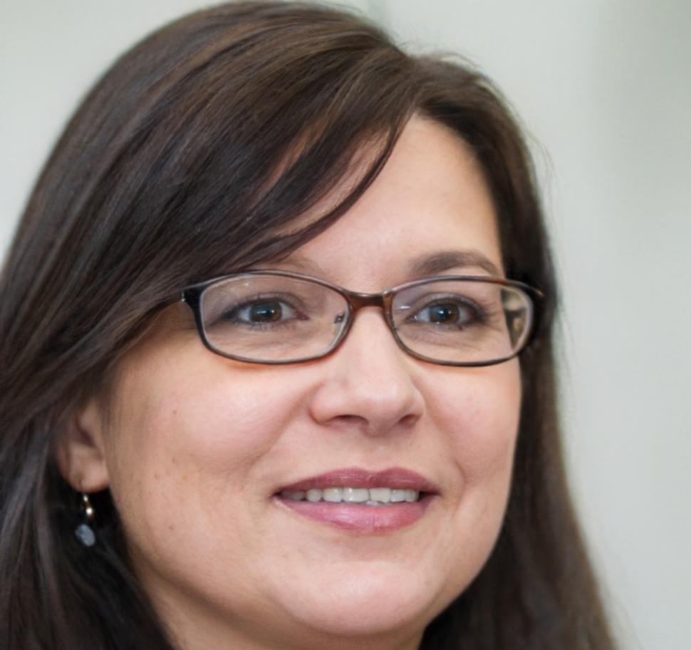 Zufriedene Kundin bei der Arbeit